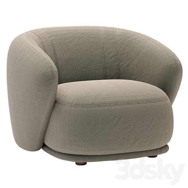 Armchair Rene By Meridiani 3D Models