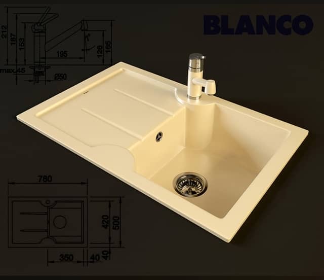 Blanco sink and faucet Blanco 45s Idessa Actis