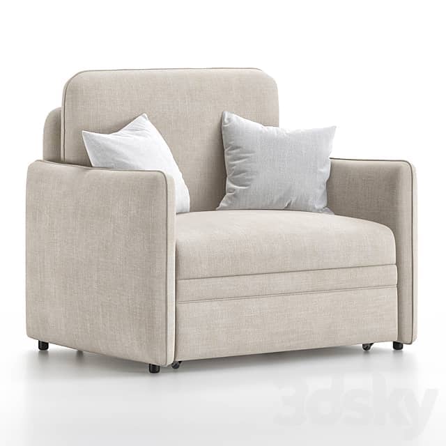 Armchair bed Cases Textile Light 3D Models