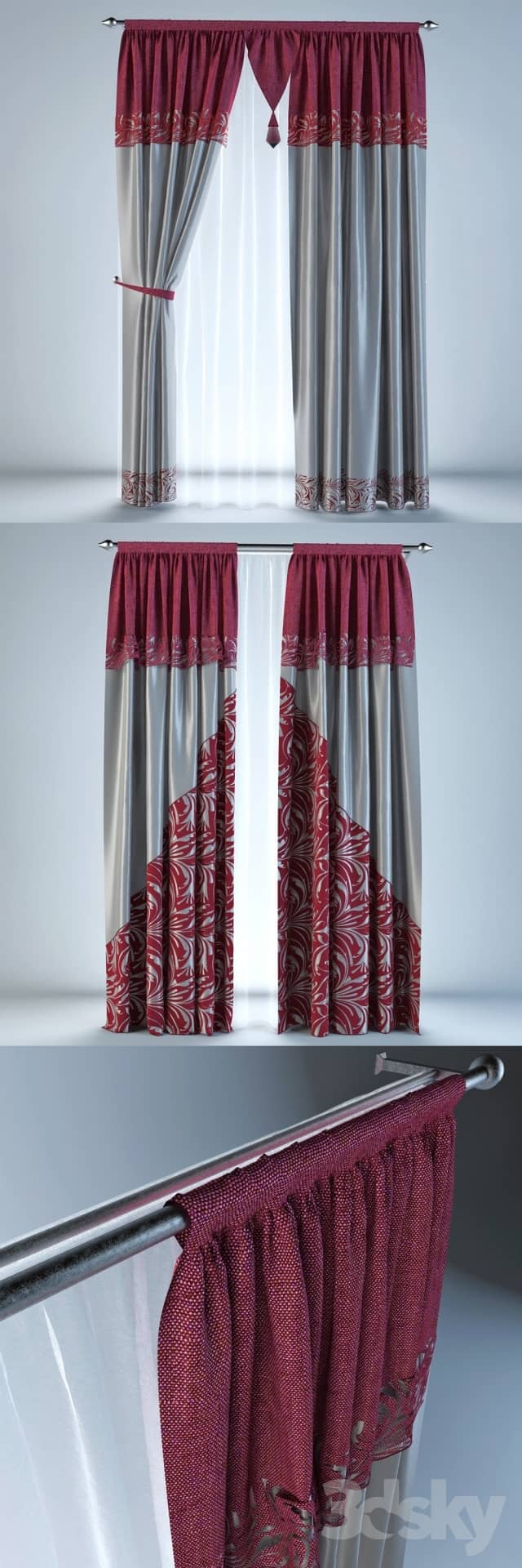 Curtain with pattern