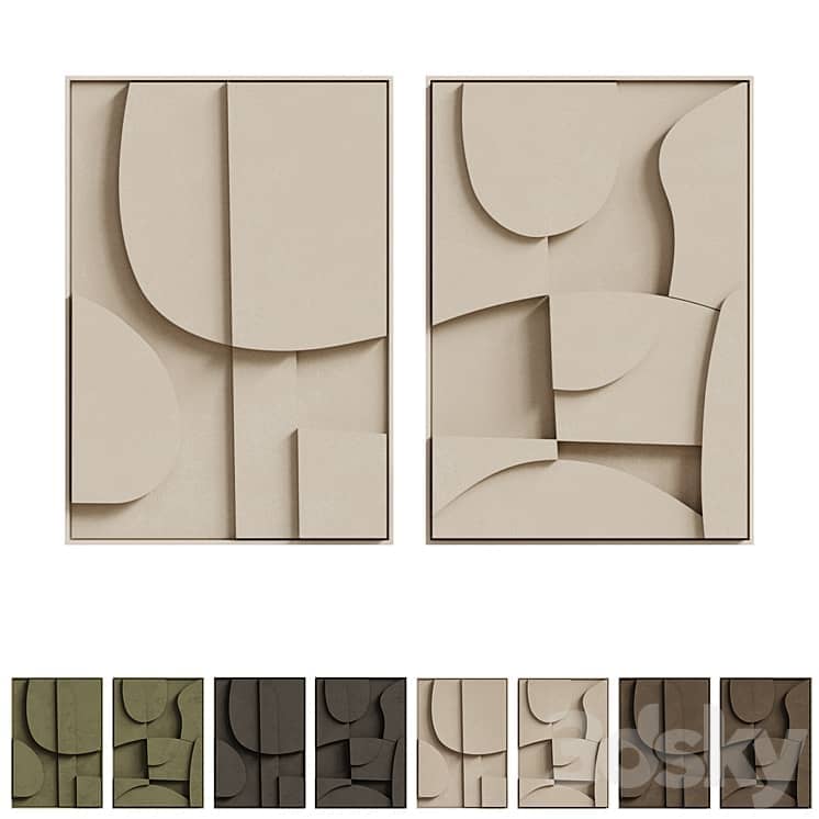 Duo Decor Sculpture Pictures Blanche Archi