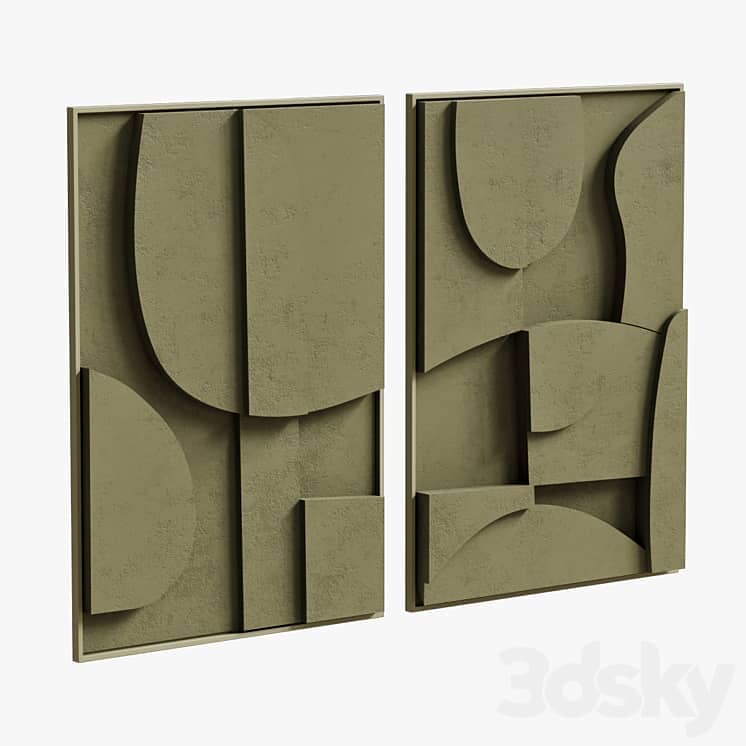 Duo Decor Sculpture Pictures Blanche Archi