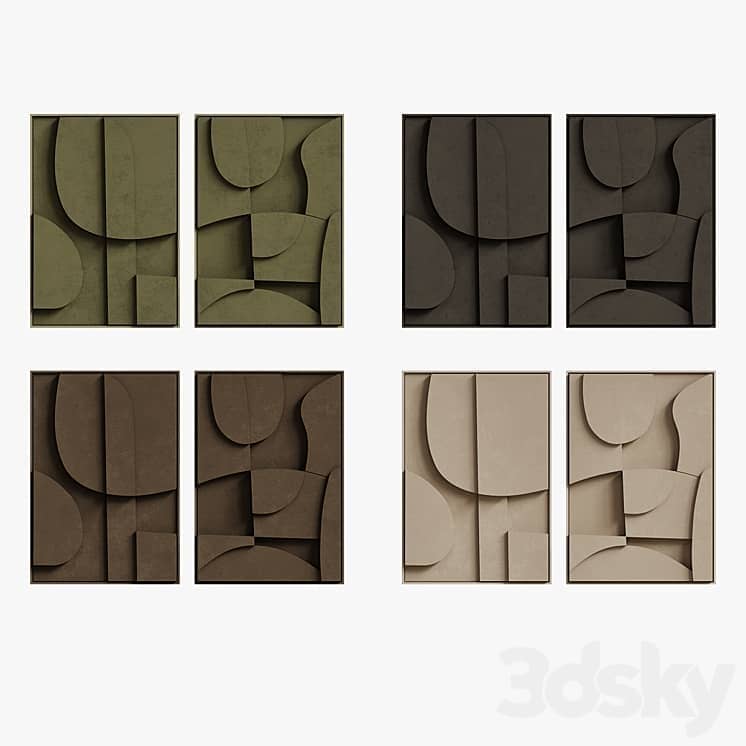 Duo Decor Sculpture Pictures Blanche Archi