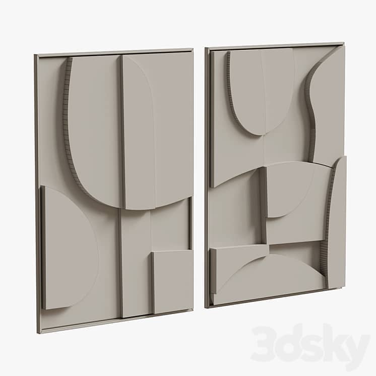 Duo Decor Sculpture Pictures Blanche Archi