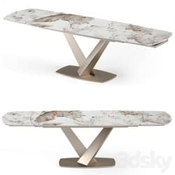 Victoria, folding table with ceramic top 