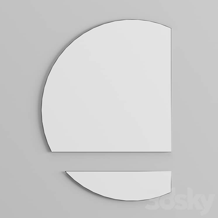 Large round truncated mirror for the console Mideon "Elite" OM