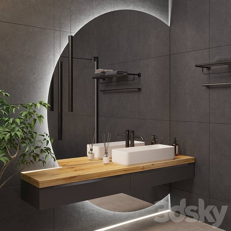 Large round truncated mirror for the console Mideon "Elite" OM