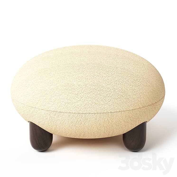 (OM) Noom Flock Lounge Chair/Flock Ottoman