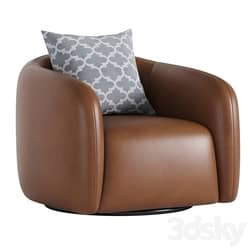 Fresno Leather Swivel Chair 