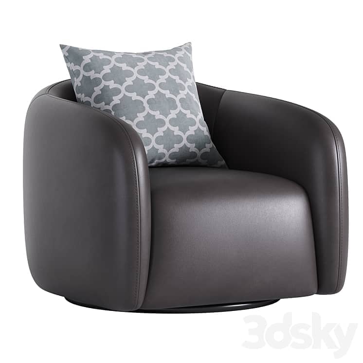 Fresno Leather Swivel Chair