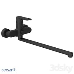 Bath faucet Cersanit Brasko black with long spout A64092 