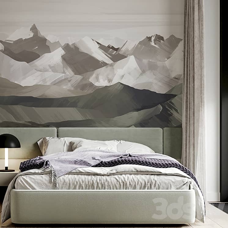 Creativille | wallpapers | 2571 Brushed Art Mountains