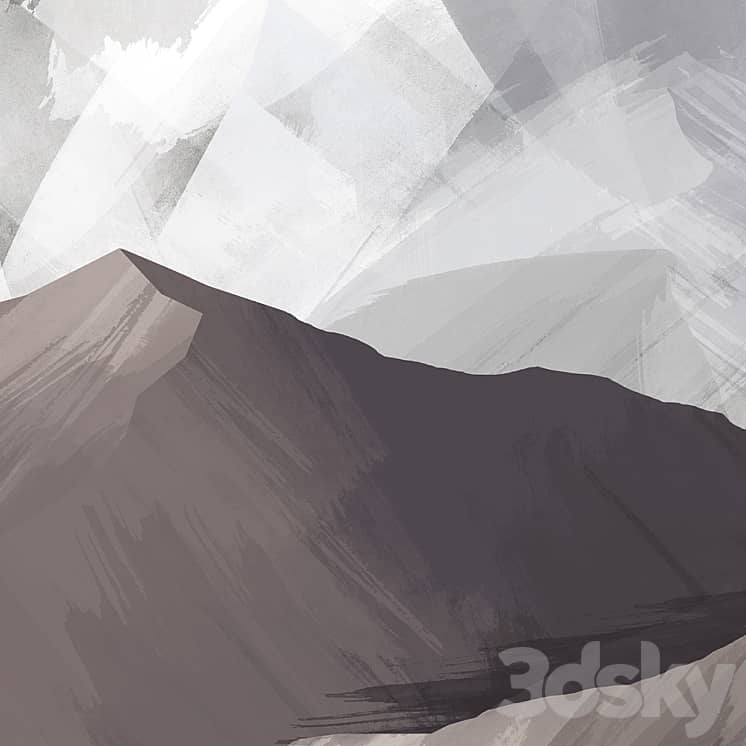 Creativille | wallpapers | 2571 Brushed Art Mountains