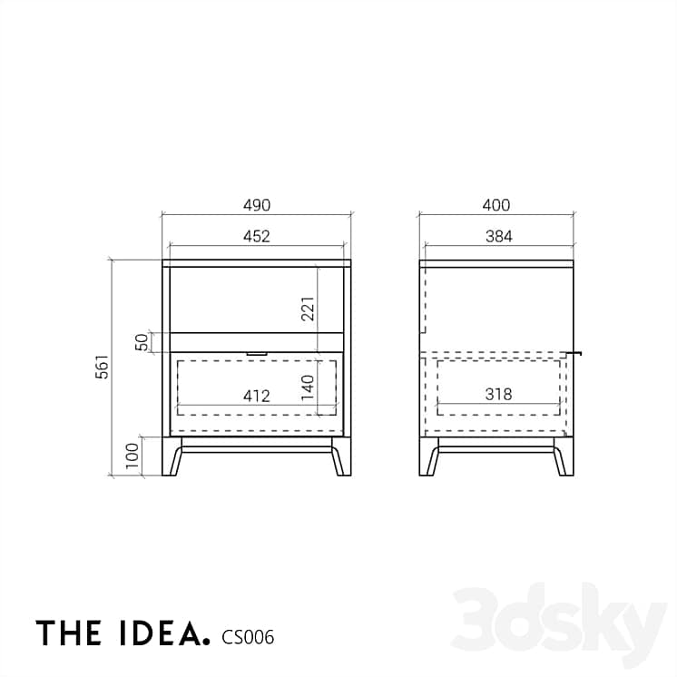 OM THE IDEA bedside table CASE 006