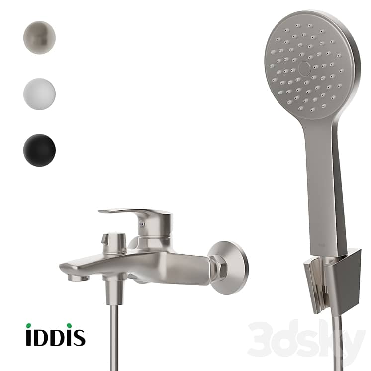 OM Bath faucet, satin/black/white, Ray, IDDIS, RAYBN02i02