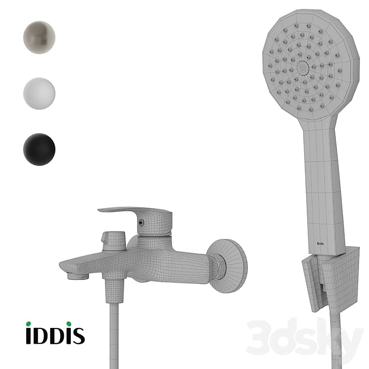 OM Bath faucet, satin/black/white, Ray, IDDIS, RAYBN02i02