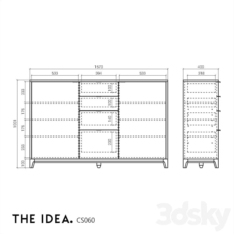 OM THE IDEA chest of drawers CASE 060