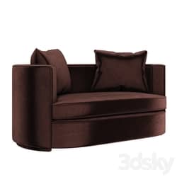 OM Sofa Vierra double straight brown 