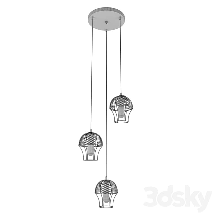 OM Pendant chandelier Indigo Pallo 10011/3P Black
