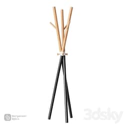 Hanger floor Amundsen, black white/natural wood, Bergenson Bjorn 