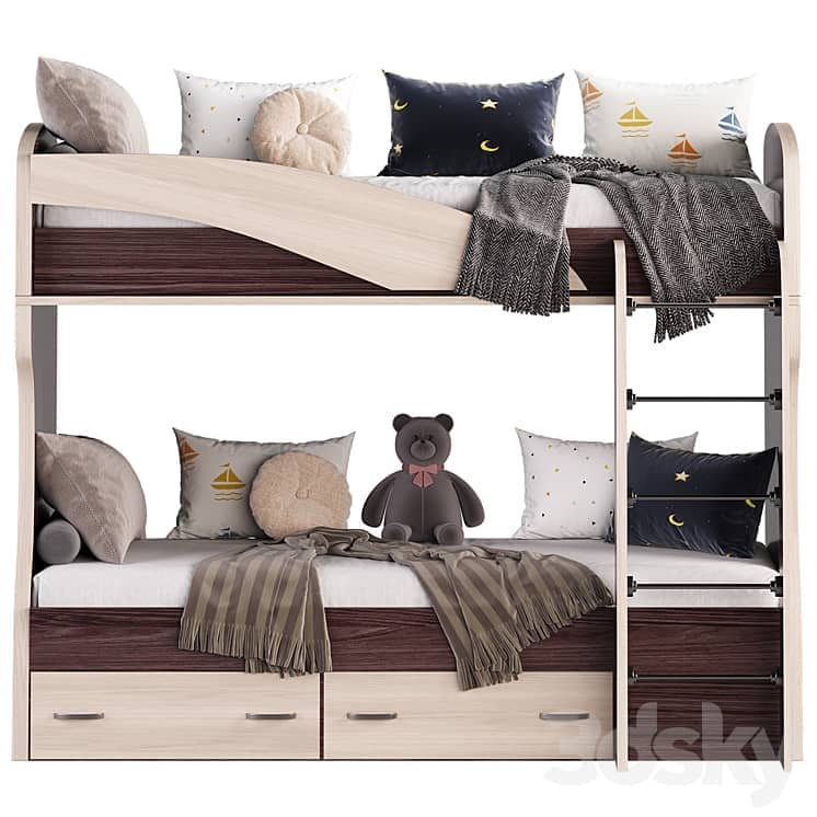 Bunk bed Wenge Milk Oak