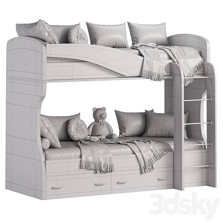 Bunk bed Wenge Milk Oak