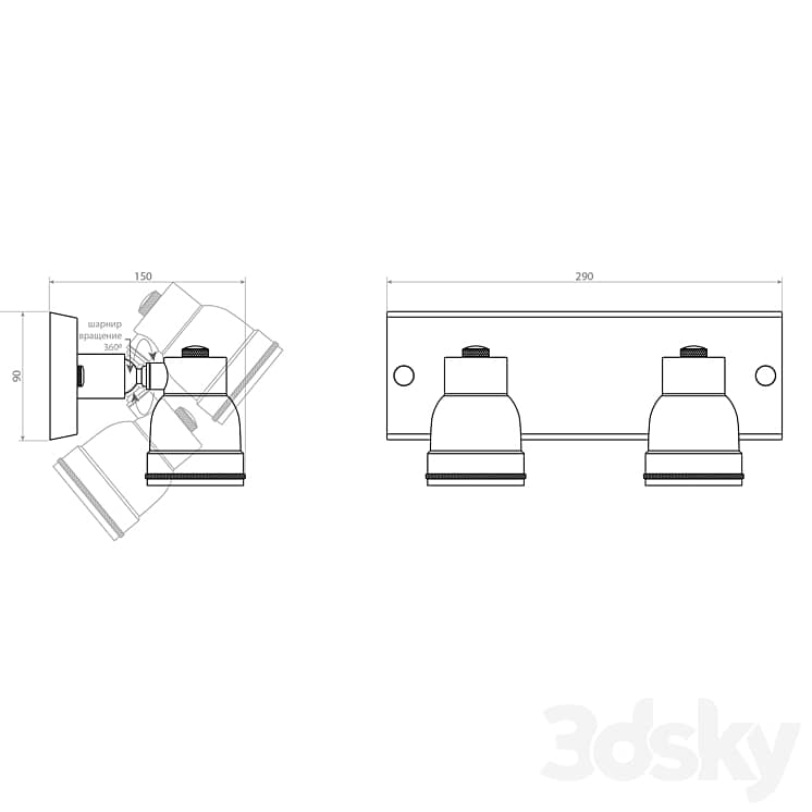 Covali WL 38032 outdoor wall lamp made of brass
