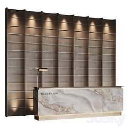 Beige marble hotel reception 