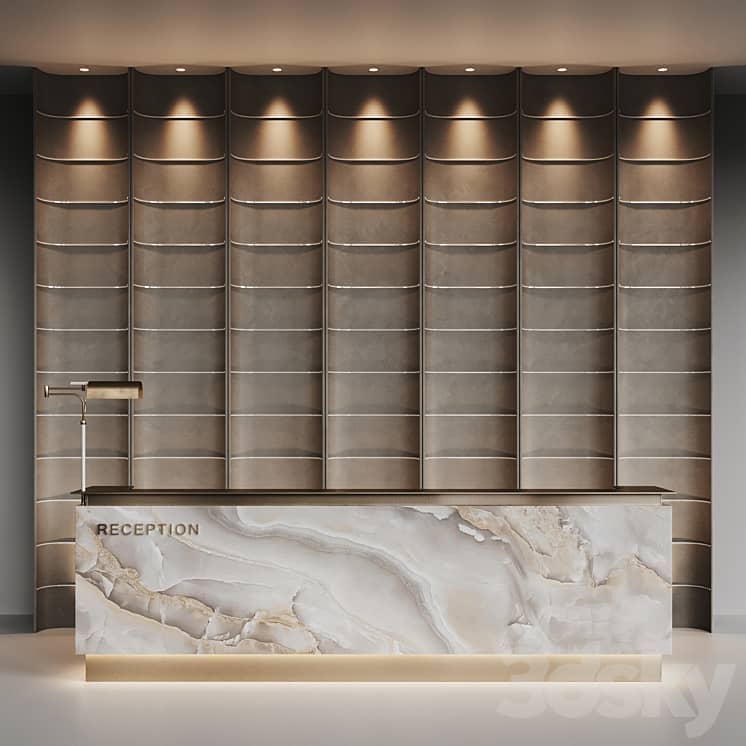 Beige marble hotel reception
