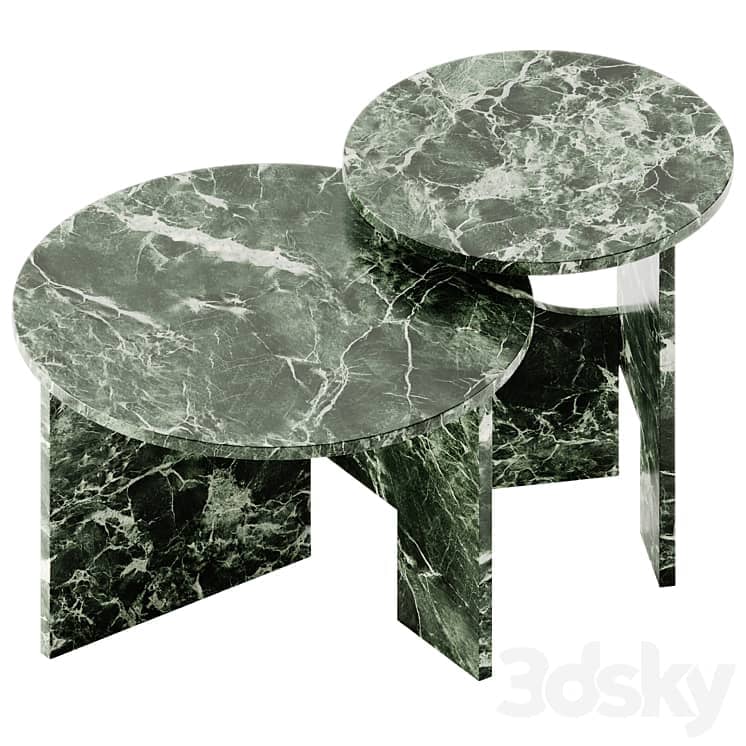 NICOLINE MONDRIAN Round marble coffee table