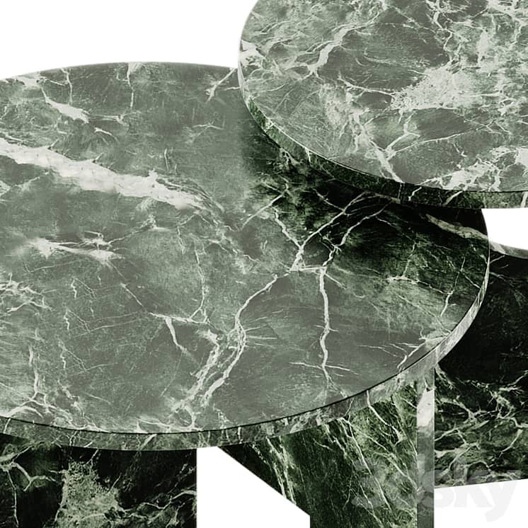 NICOLINE MONDRIAN Round marble coffee table