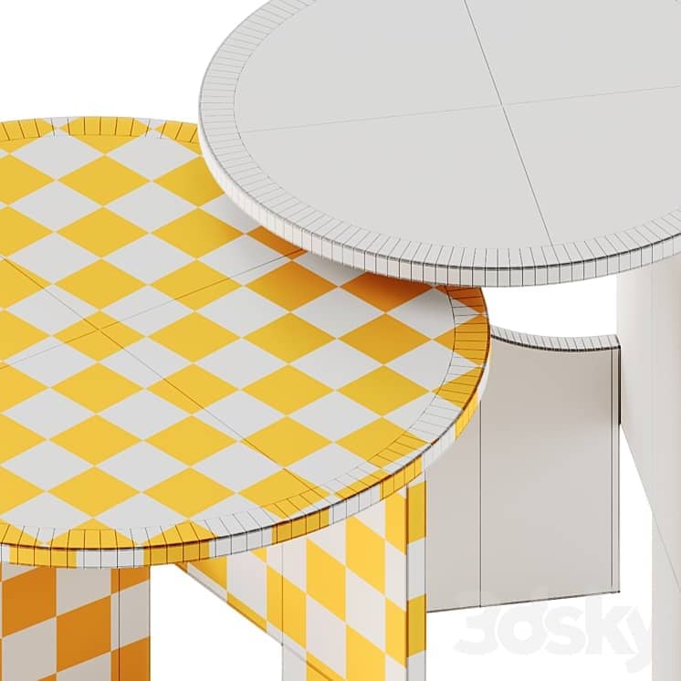 NICOLINE MONDRIAN Round marble coffee table