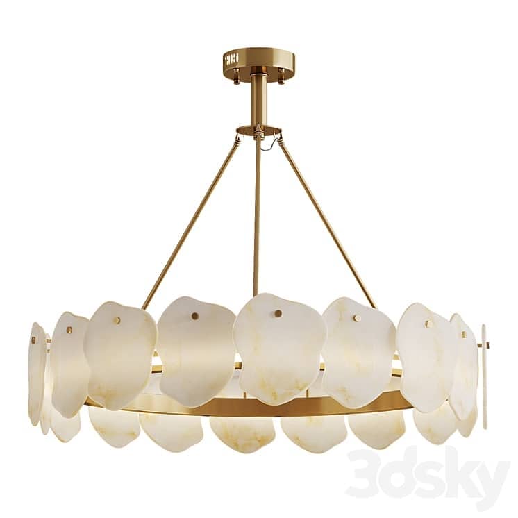 Chandelier Marble Lucretia Marble Round Chandelier 80 cm