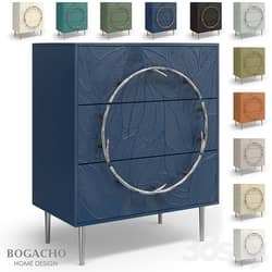Chest of drawers Art Color leaves with 3 drawers Style 