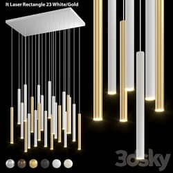 Pendant lamp IT Laser rectangle 23 white/gold 