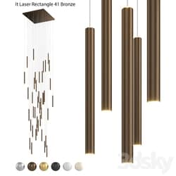 Pendant lamp IT Laser rectangle 41 bronze 