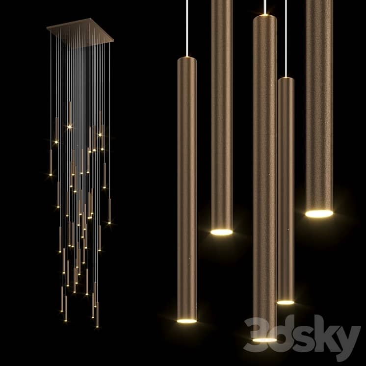 Pendant lamp IT Laser rectangle 41 bronze