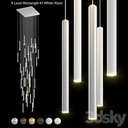 Pendant lamp IT Laser rectangle 41 white/silver 