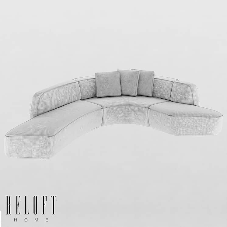 Modular sofa Cashew composition 6