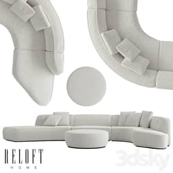 Modular sofa Cashew composition 8 