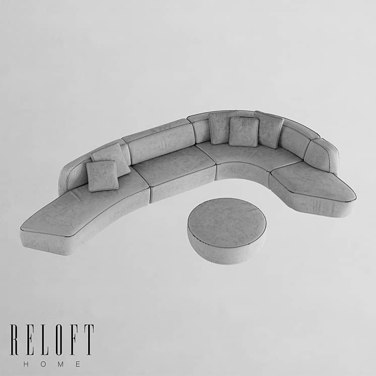 Modular sofa Cashew composition 8