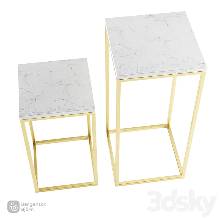 Set of coffee tables Mayen Gold, Bergenson Bjorn