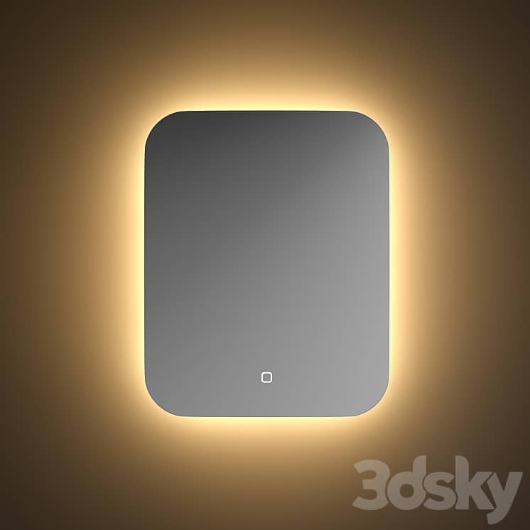 Rectangular mirrors with lighting and touch switch DEFESTO Opti