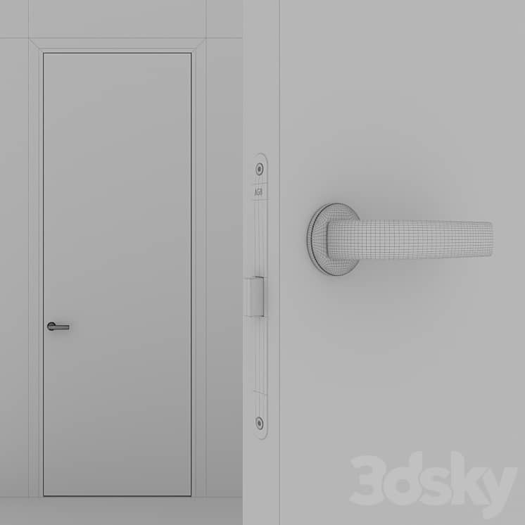 OM Doors INVISIBLE DOORS wallpaper, plaster on a wooden frame