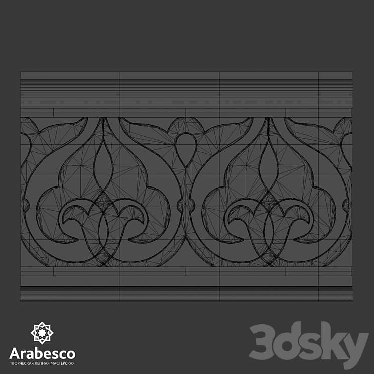 Cornice with through insert and lighting Ks 1245 OM