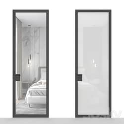 OM Doors INVISIBLE DOORS smart with transparent and frosted glass 