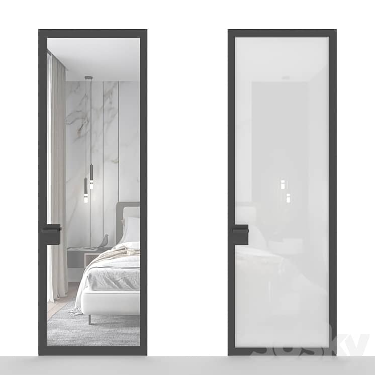OM Doors INVISIBLE DOORS smart with transparent and frosted glass