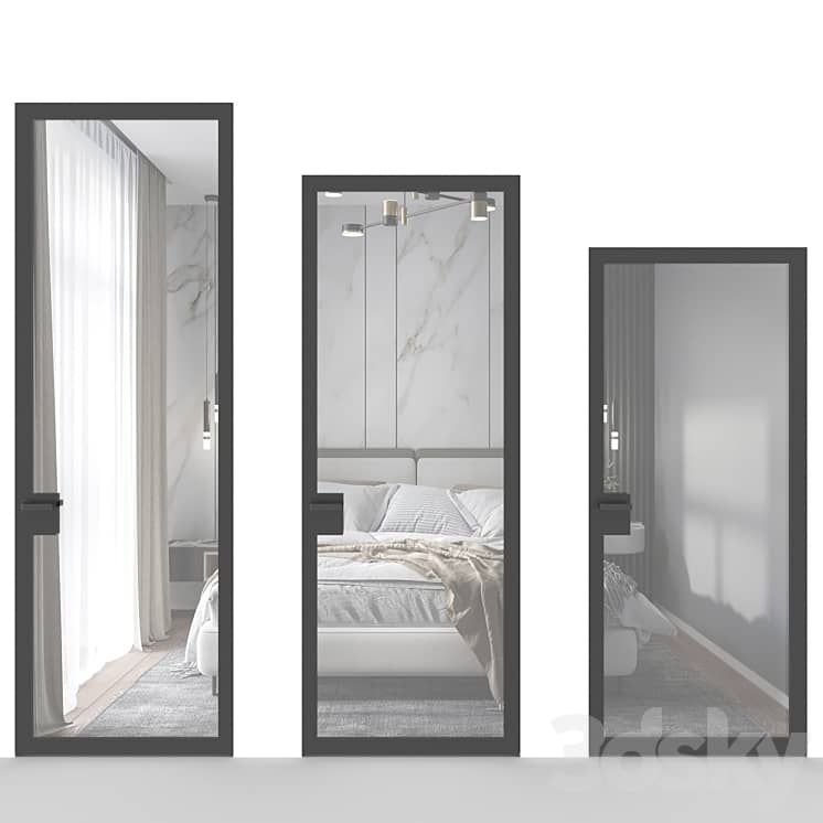 OM Doors INVISIBLE DOORS smart with transparent and frosted glass