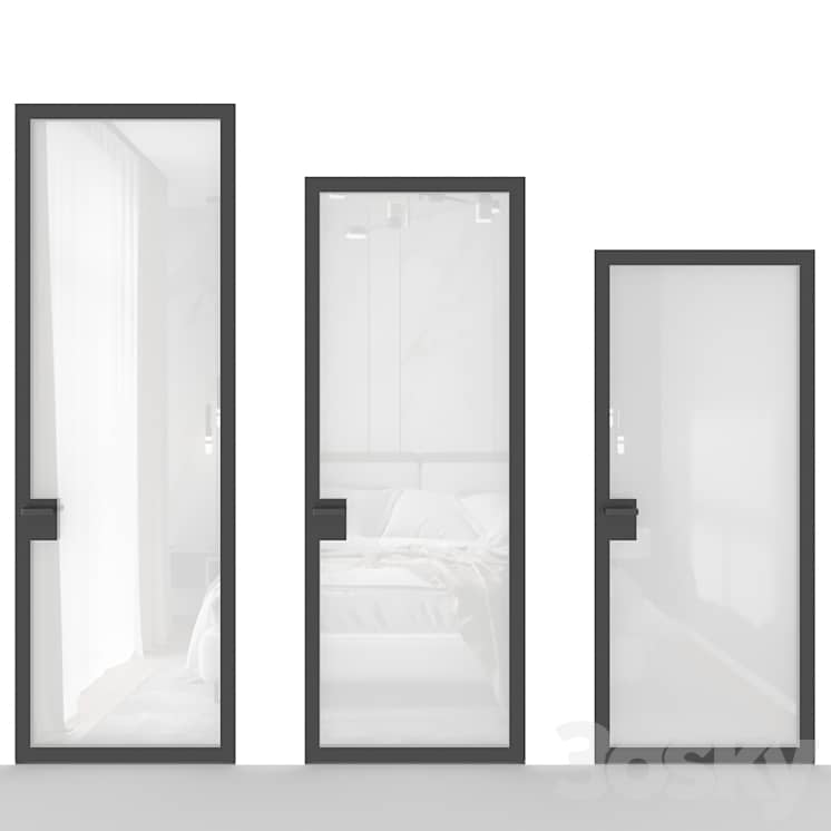 OM Doors INVISIBLE DOORS smart with transparent and frosted glass