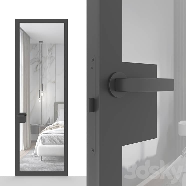 OM Doors INVISIBLE DOORS smart with transparent and frosted glass